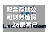 配合存储公司财务造假，26家客户突然被起诉