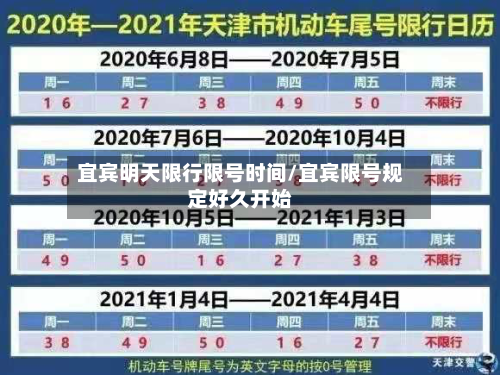 宜宾明天限行限号时间/宜宾限号规定好久开始