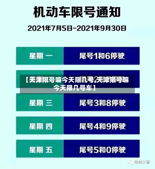 【天津限号嘛今天限几号,天津限号嘛今天限几号车】