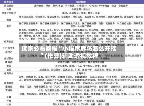 玩家必看教程“小程序麻将怎么开挂”(作弊)辅助透视教程