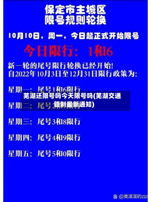 芜湖还限号吗今天限号吗(芜湖交通管制最新通知)