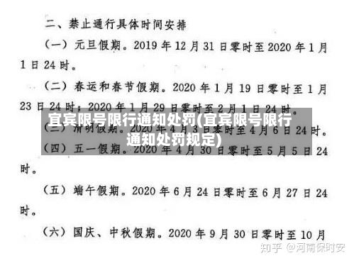 宜宾限号限行通知处罚(宜宾限号限行通知处罚规定)