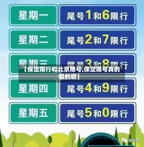 【保定限行和北京限号,保定限号真的假的啊】