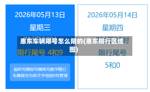 惠东车辆限号怎么限的(惠东限行区域图)