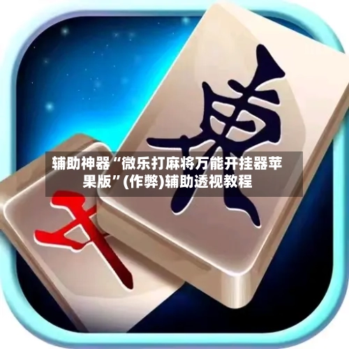 辅助神器“微乐打麻将万能开挂器苹果版”(作弊)辅助透视教程