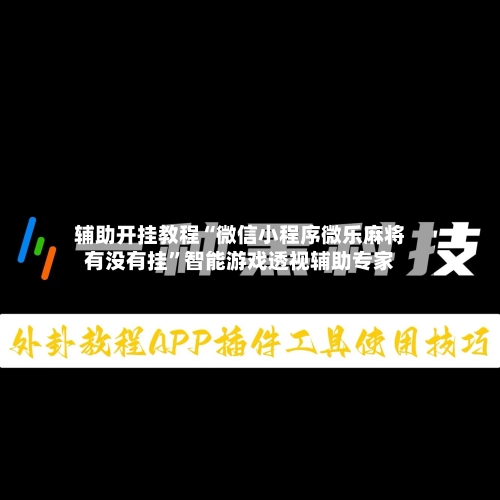 辅助开挂教程“微信小程序微乐麻将有没有挂”智能游戏透视辅助专家