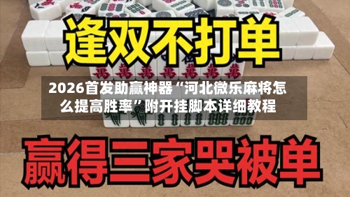 2026首发助赢神器“河北微乐麻将怎么提高胜率”附开挂脚本详细教程