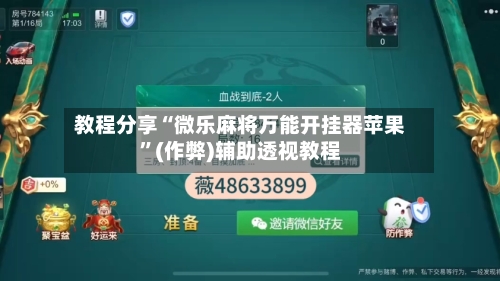 教程分享“微乐麻将万能开挂器苹果”(作弊)辅助透视教程