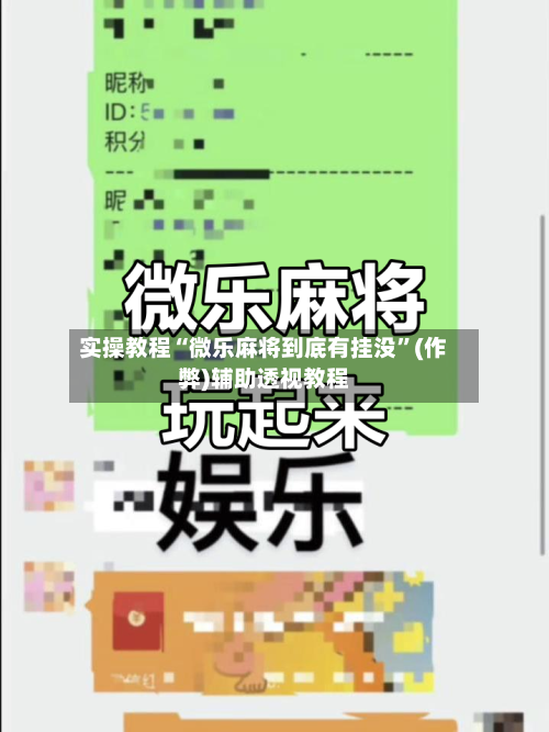 实操教程“微乐麻将到底有挂没”(作弊)辅助透视教程