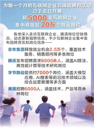 时报数说 | 互联网企业集中释放超20万岗位
